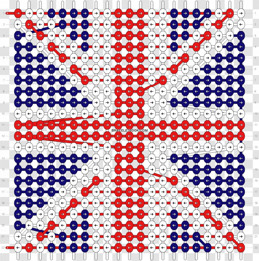 Friendship Bracelet Flag Of The United Kingdom - Blue Transparent PNG
