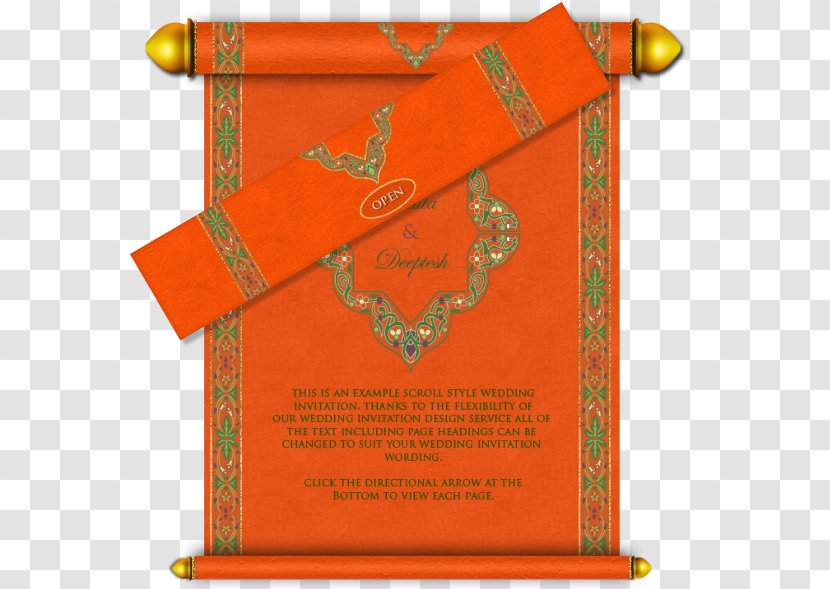 Wedding Invitation Business Card Design Hindu Hinduism - Orange Transparent PNG
