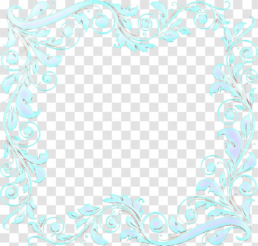 Blue Flower Frame - Picture - Ornament Transparent PNG