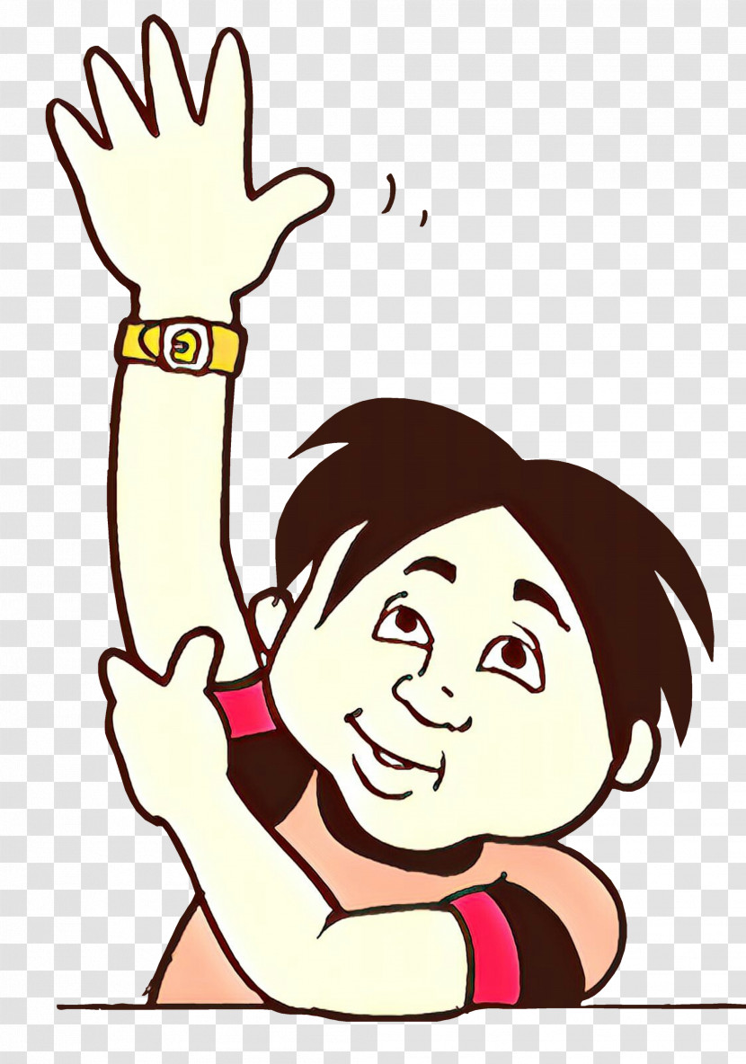 Cartoon Facial Expression Finger Head Hand Transparent PNG