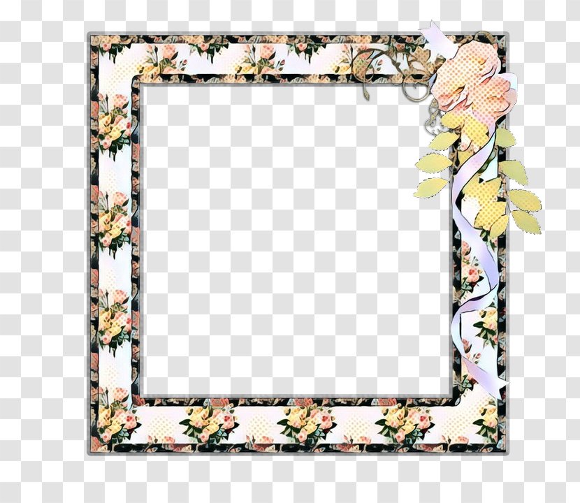Vintage Flowers Frame - Rectangle - Interior Design Transparent PNG