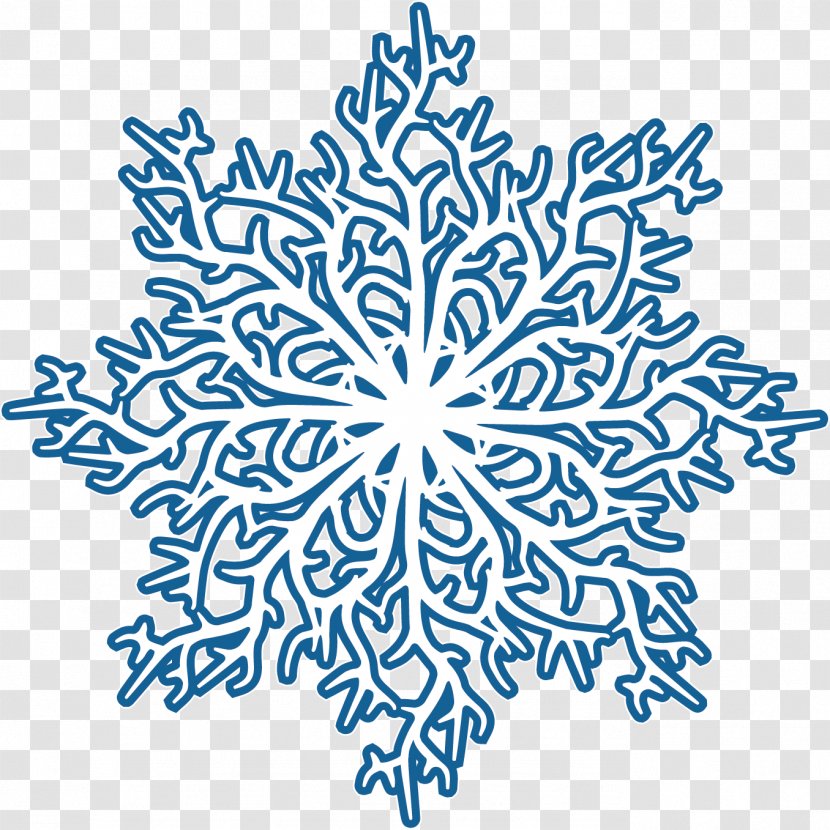 Snowflake - Leaf - Blue Winter Creative Ideas Transparent PNG