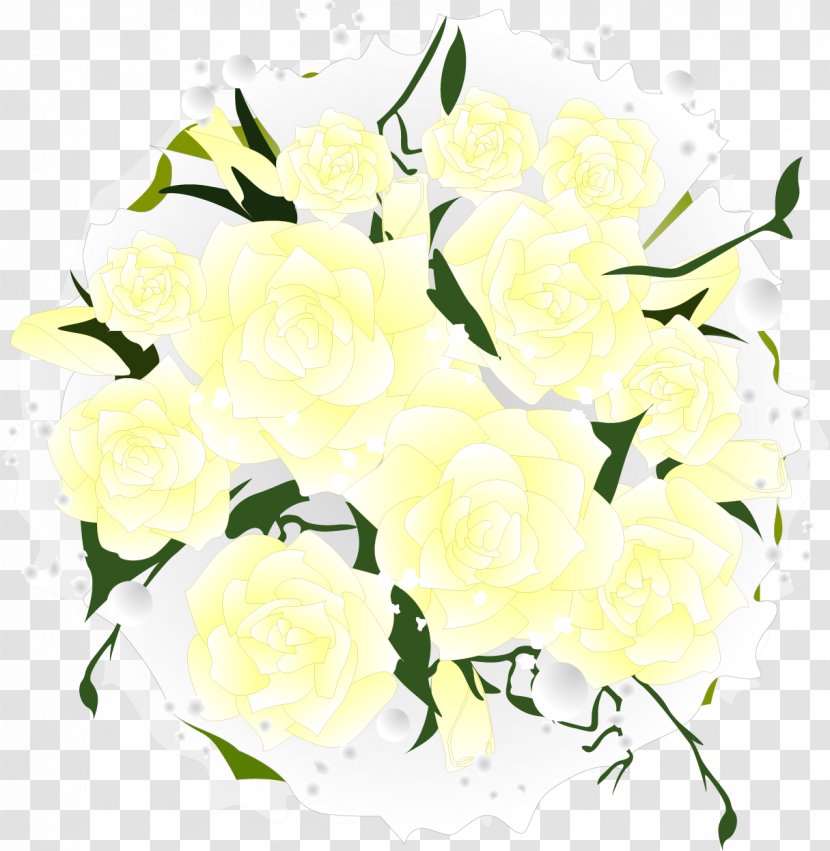 Floral Design Flower Bouquet Wedding Bride Clip Art - Rose Order - Vector Painted Elegant Transparent PNG