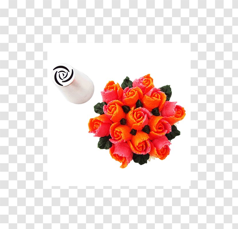 Frosting & Icing Cupcake Garden Roses Birthday Cake Muffin - Orange Transparent PNG