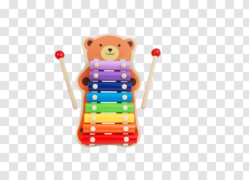 Stuffed Toy Xylophone Percussion Musical Instrument - Silhouette - Bear Transparent PNG