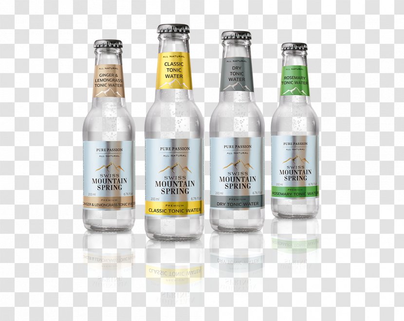 Liquor Glass Bottle Beer - Swiss Mountains Transparent PNG