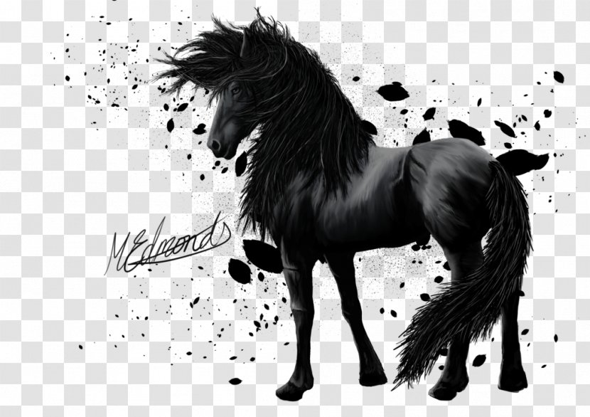 Mustang Mane Pony Stallion Drawing - Shadow Transparent PNG