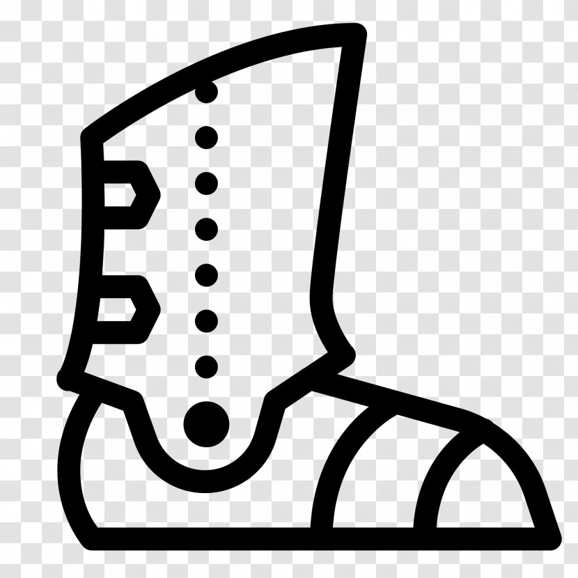 Boot Shoe Clip Art - Monochrome Transparent PNG