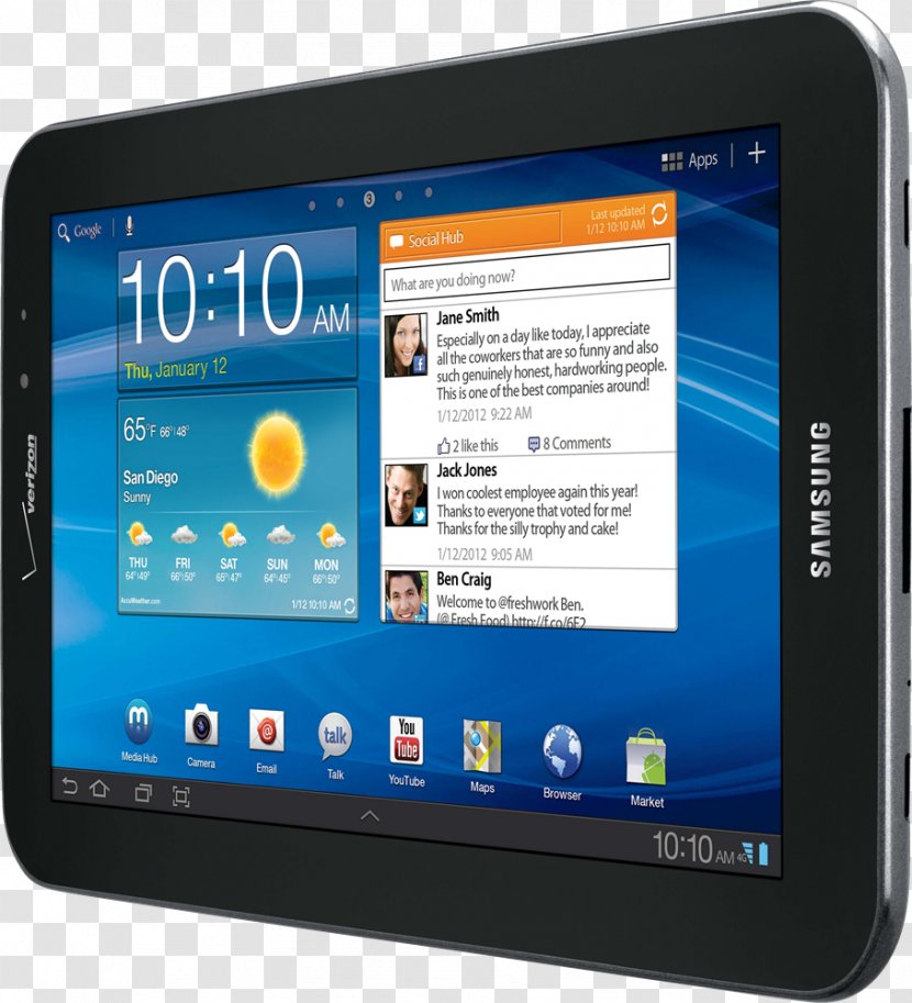 Samsung Galaxy Tab 7.7 Smartphone IPhone Web Browser - Mobile Phone - Tablet Transparent PNG