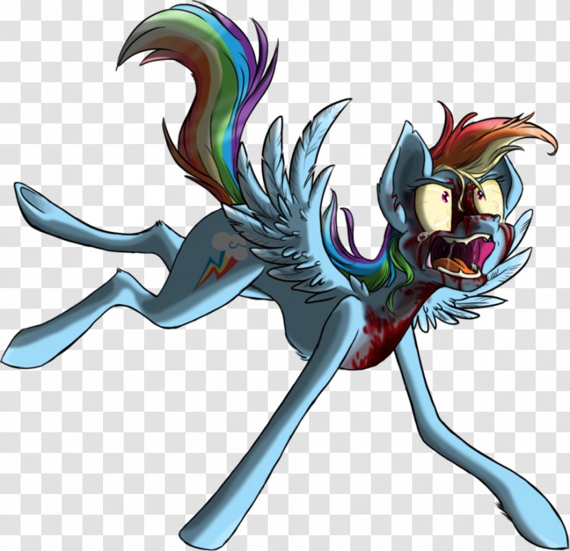 Rainbow Dash Drawing - Silhouette Transparent PNG