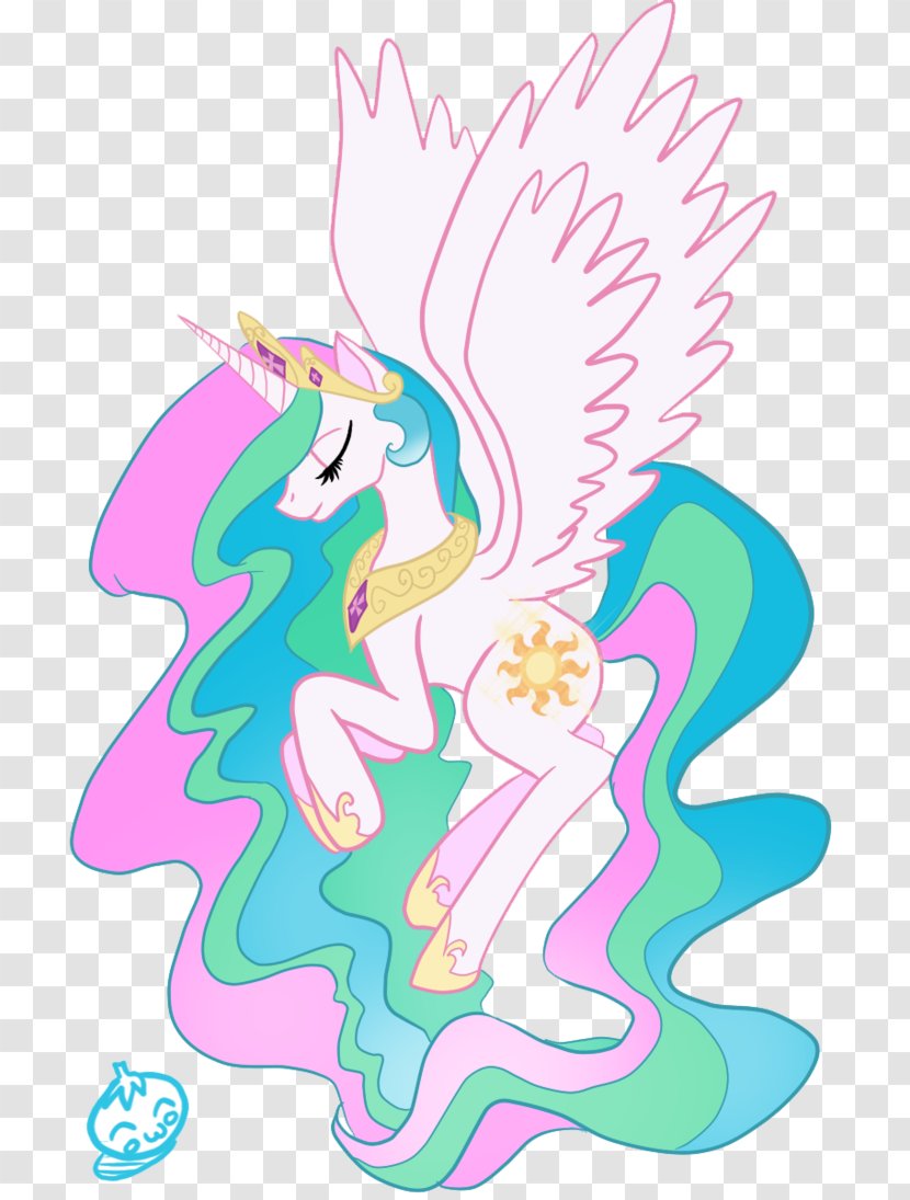 Princess Celestia Luna Pinkie Pie Horse Winged Unicorn - Art Transparent PNG