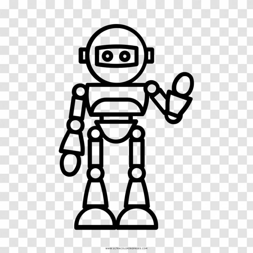 Robot Artificial Intelligence Drawing Cyborg - Ausmalbild Transparent PNG