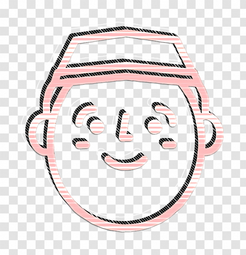 Man Icon Emoji Icon Happy People Outline Icon Transparent PNG