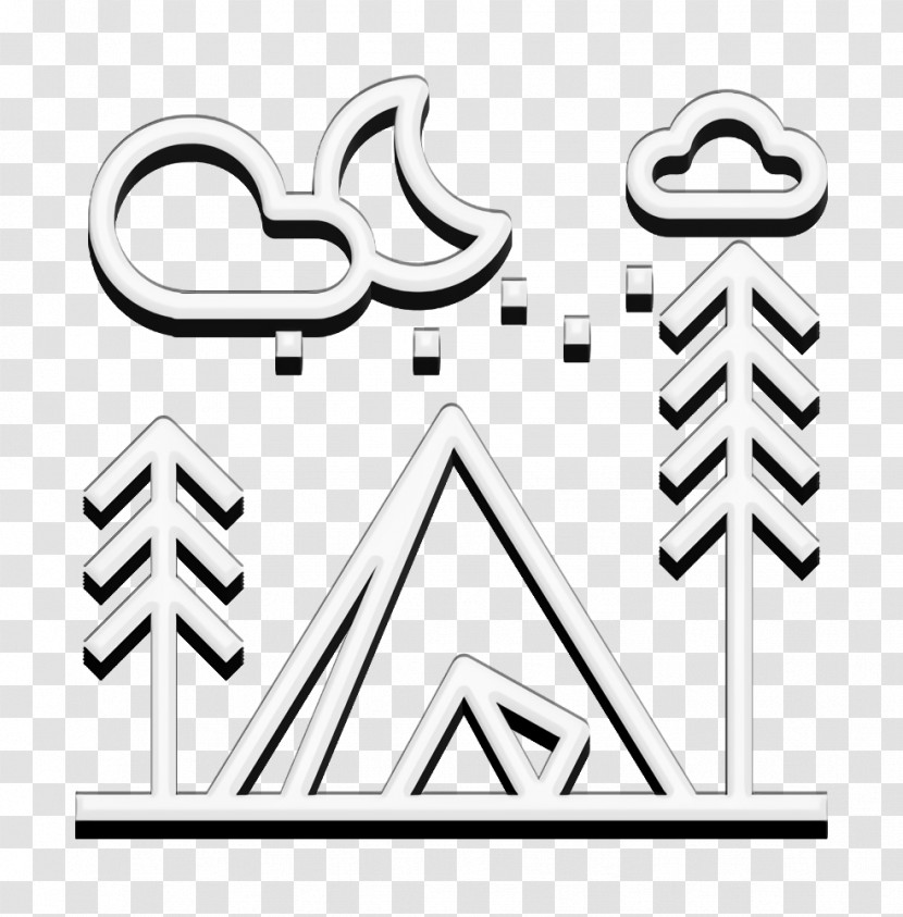 Travel Icon Outdoor Icon Camping Tent Icon Transparent PNG