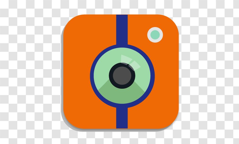Camera Download Icon - Orange Vector Transparent PNG
