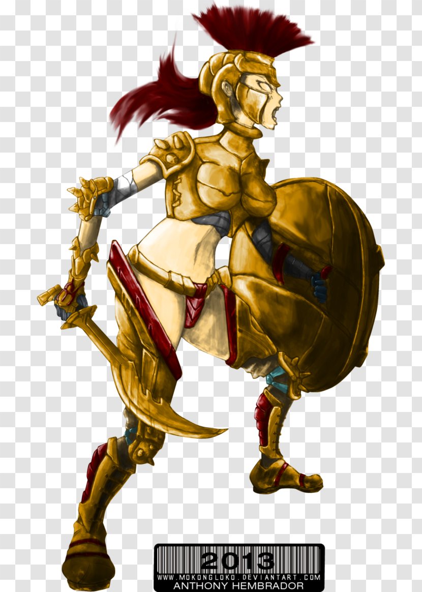 Knight Armour Cartoon Legendary Creature - Spartan Warrior Transparent PNG