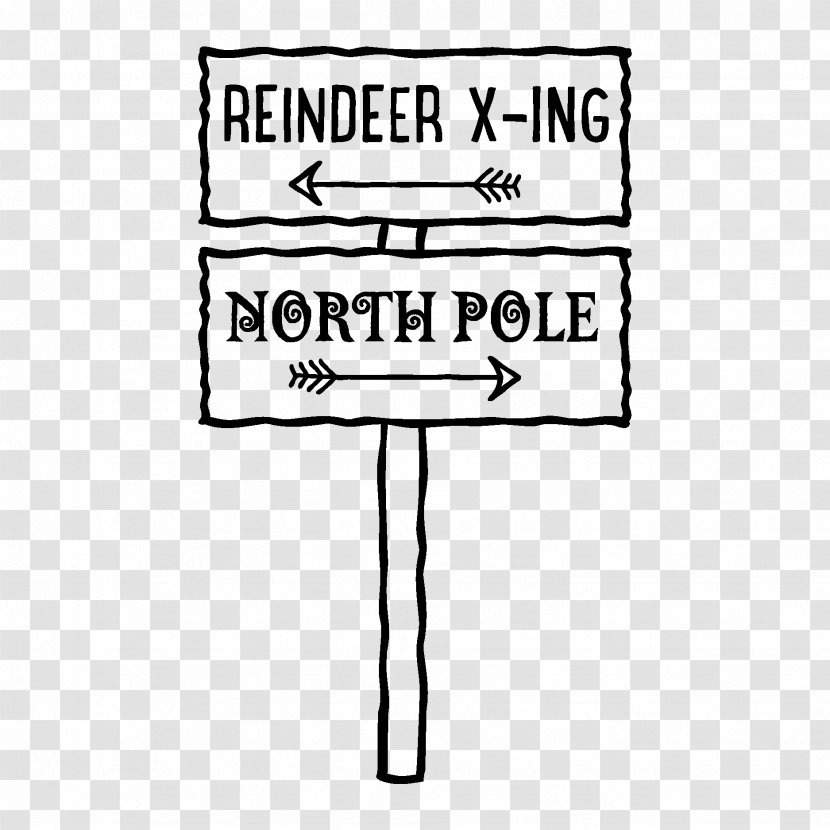 Reindeer Brand Line Art Font - White - North Pole Transparent PNG