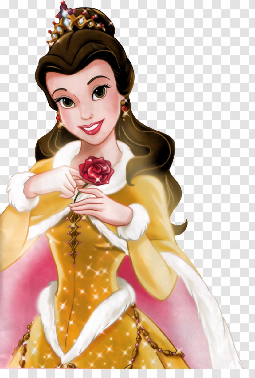Belle Ariel Cinderella Elsa Beast - Watercolor Transparent PNG