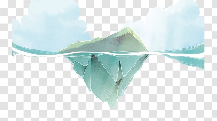 Shark Oil Pattern - Iceberg - Hand-painted Background Transparent PNG
