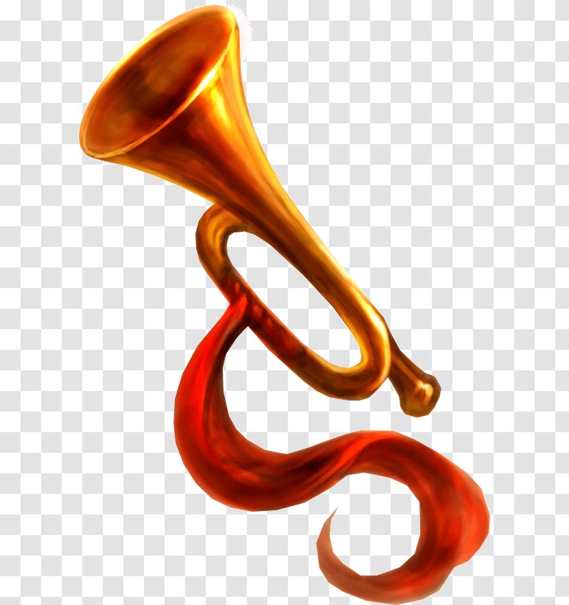 Download Musical Instrument - Watercolor - Golden Trumpet Transparent PNG