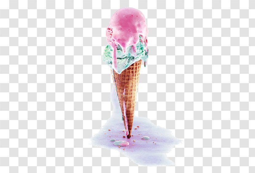 Ice Cream Cones Pink M Melting RTV - Cone - Melt Transparent PNG