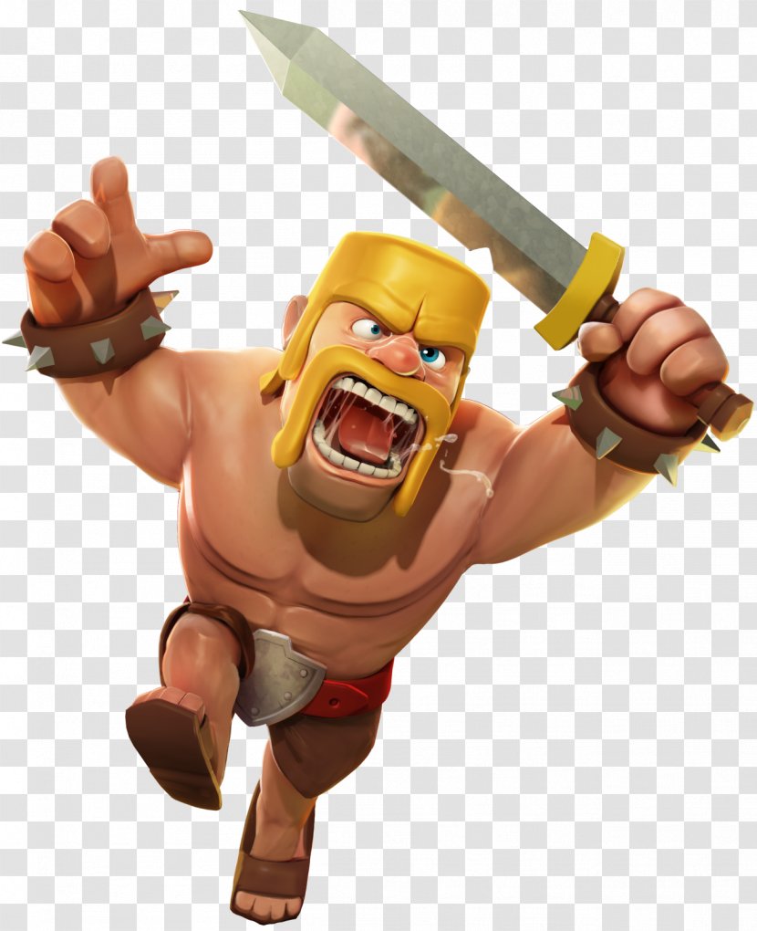 Clash Of Clans Royale Barbarian Clip Art - Fictional Character Transparent PNG