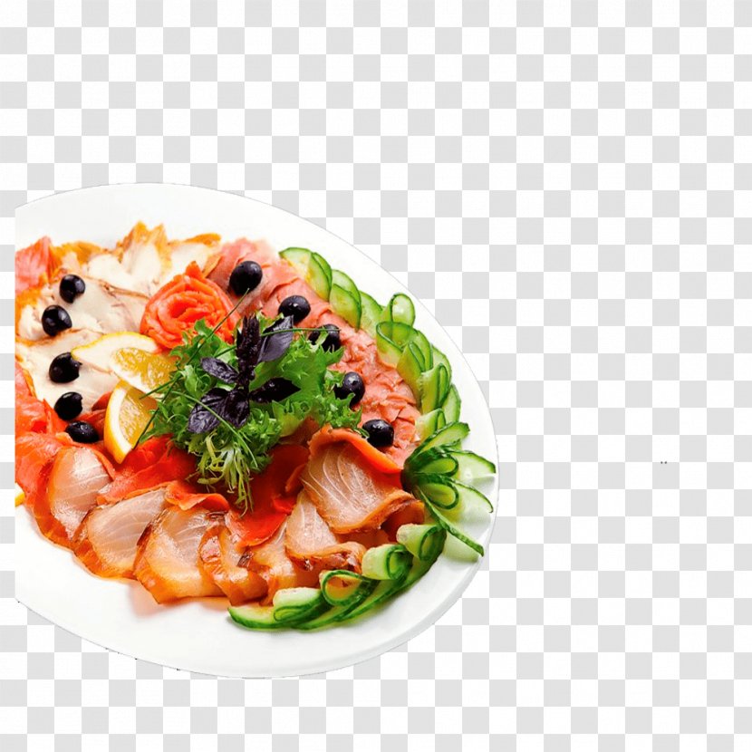 Sashimi Smoked Salmon Carpaccio Vegetarian Cuisine As Food - Appetizer - Plate Transparent PNG