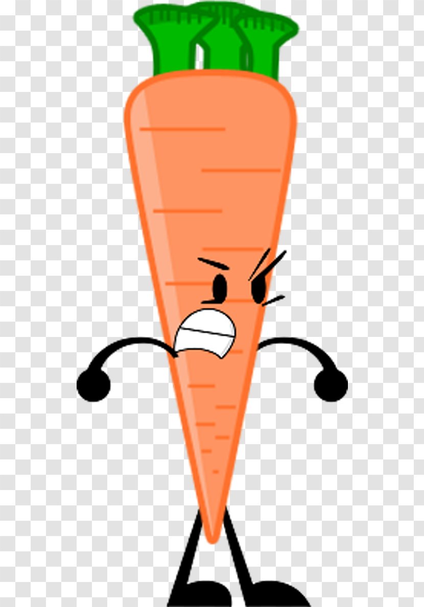 Cartoon Baby - Battle For Dream Island - Cone Wild Carrot Transparent PNG