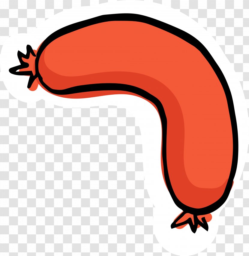Hot Dog Bratwurst Sausage Drawing Cartoon - Red Transparent PNG