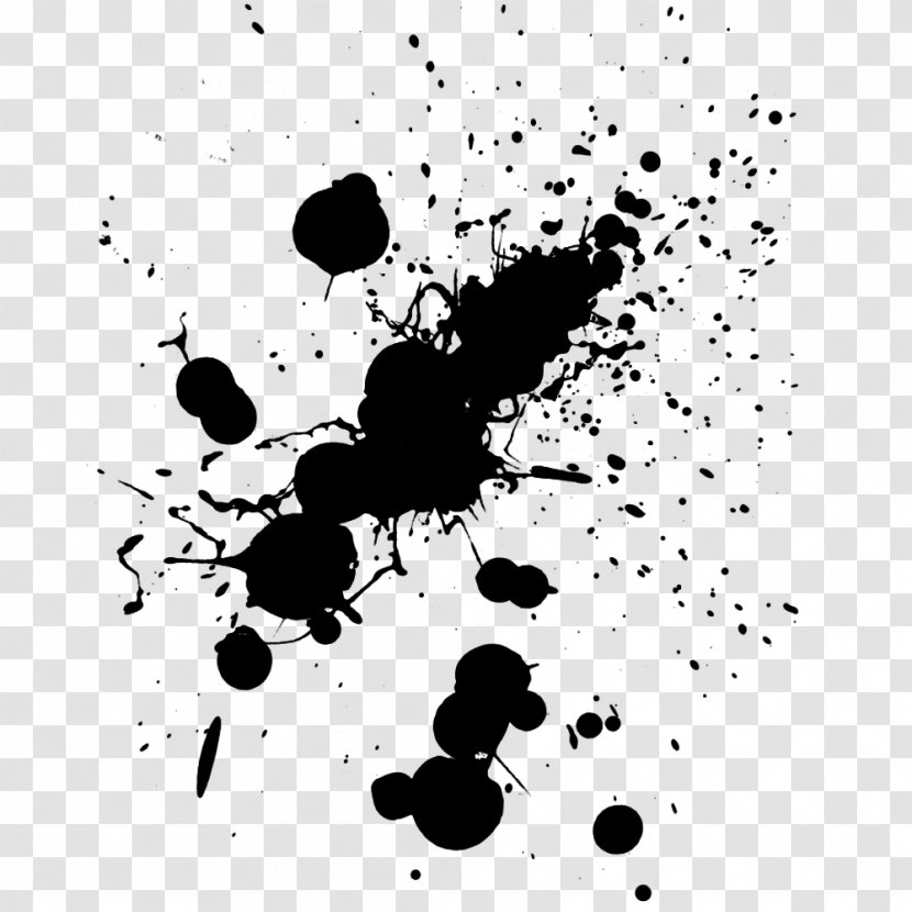 Black And White Ink - Silhouette Transparent PNG