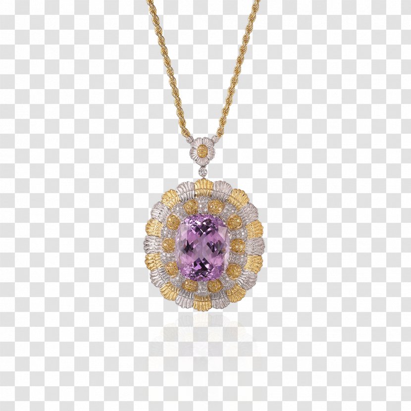 Amethyst Jewellery Earring Necklace - Colored Gold Transparent PNG