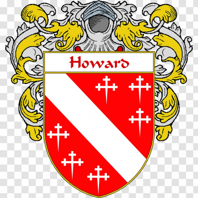 Crest Coat Of Arms T-shirt Surname House Howard - Family Tree Transparent PNG