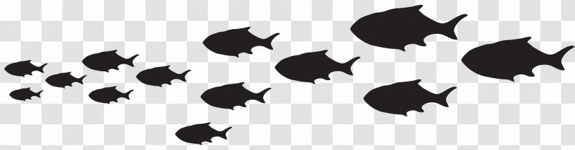 Fish Shoaling And Schooling Silhouette Clip Art - Boat Transparent PNG