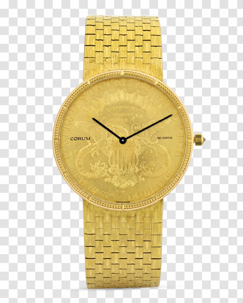 Gold Coin Watch Corum Double Eagle - Accessory - Vintage Beekeeping Supply Catalog Transparent PNG