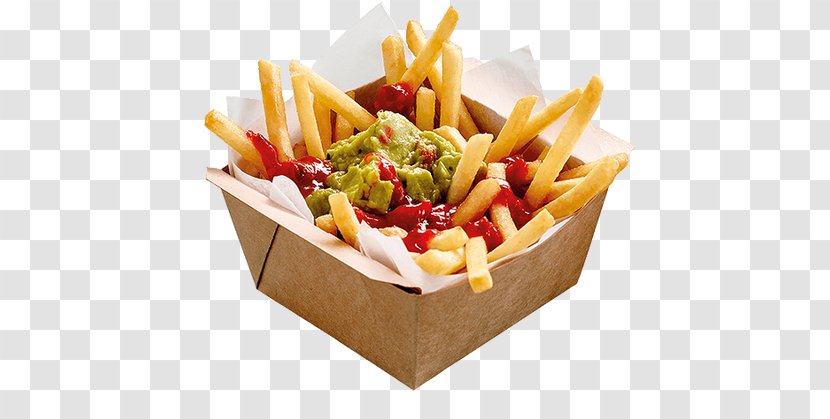 French Fries Guacamole Salsa Fast Food Hamburger - Side Dish - Nachos Transparent PNG