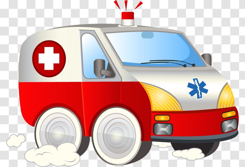 Ambulance Royalty-free Emergency Vehicle Clip Art - Royaltyfree - Medical Painted Element Transparent PNG