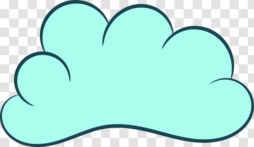 Aqua Green Azure Teal Turquoise - Heart - Clouds Transparent PNG