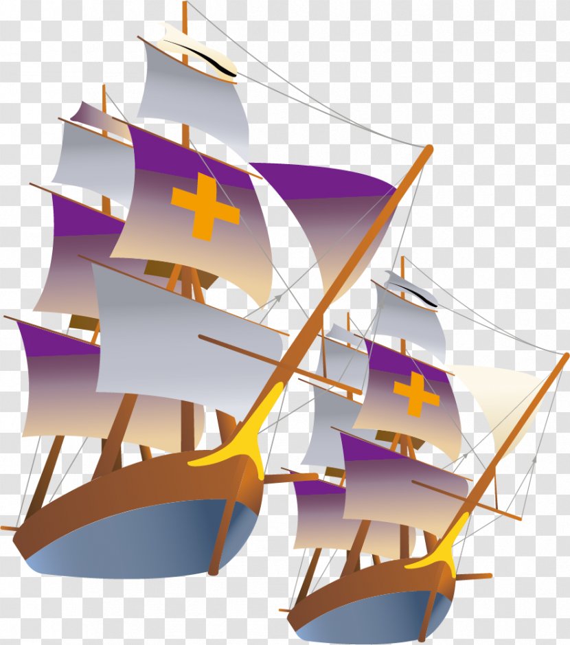Sailing Ship Watercraft - Purple - Start Transparent PNG
