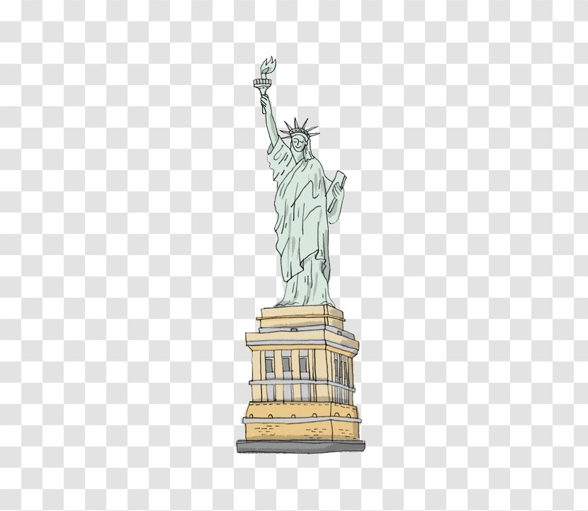 Statue Of Liberty Cartoon Drawing Transparent PNG