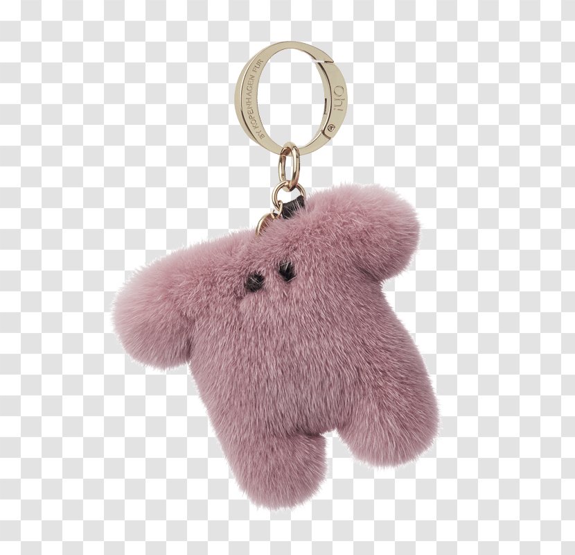 Oh! By Kopenhagen Fur Bag Charm American Mink Key Chains - Keychain - Lavendar Transparent PNG