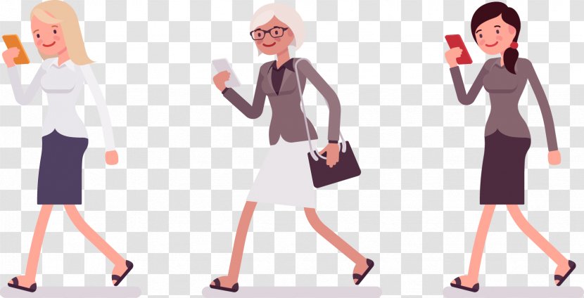 Walking Animation Cartoon Illustration - Watercolor - Woman,walks Transparent PNG