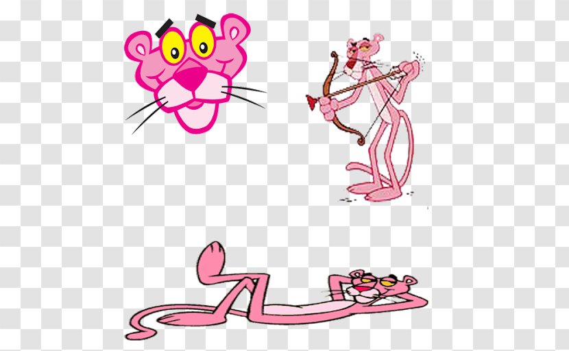 The Pink Panther Drawing Comedy - Silhouette - Pantera Rosa Transparent PNG