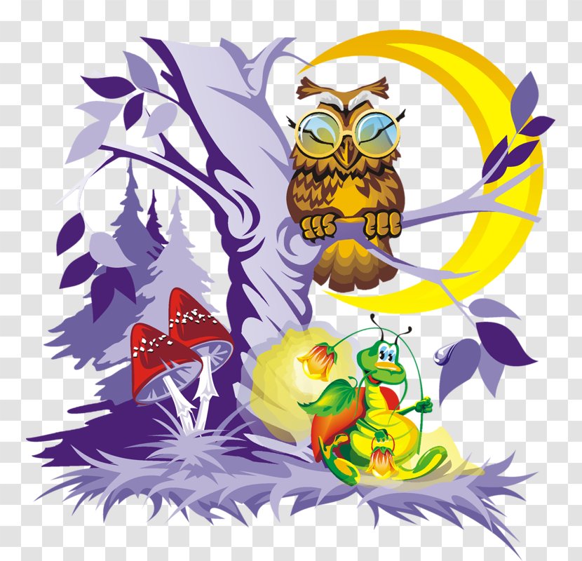 Owl Fairy Tale Proverb Folklore Clip Art - Artwork - Forest Transparent PNG