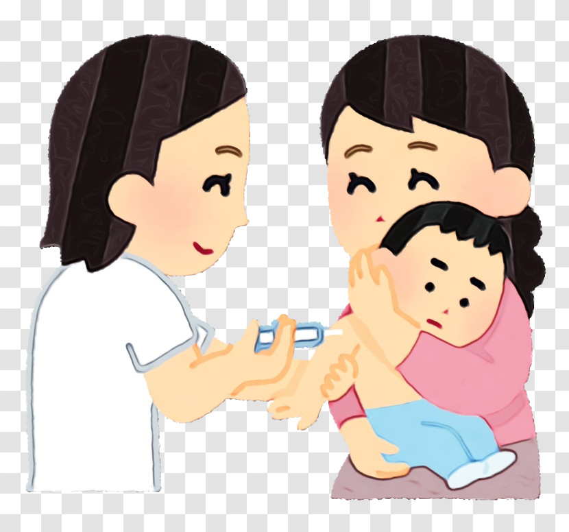 Cartoon Cheek Nose Forehead Interaction Transparent PNG