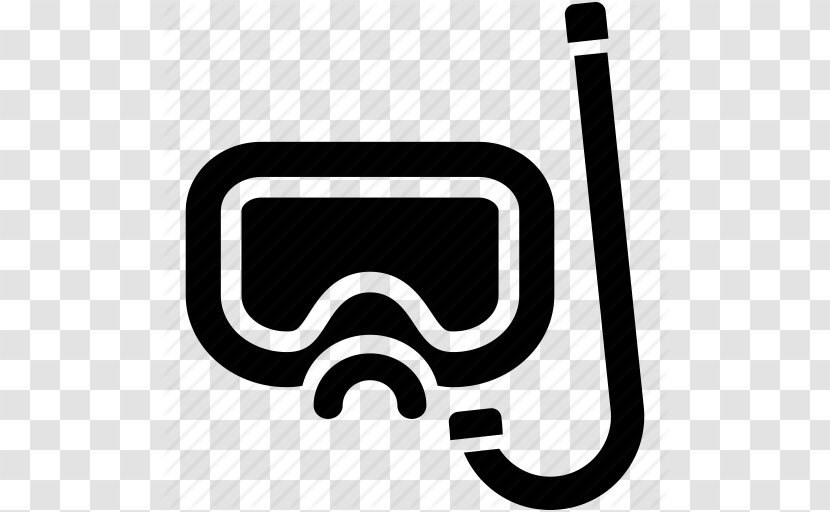 Diving & Snorkeling Masks Scuba - Black And White - Download Icon Transparent PNG
