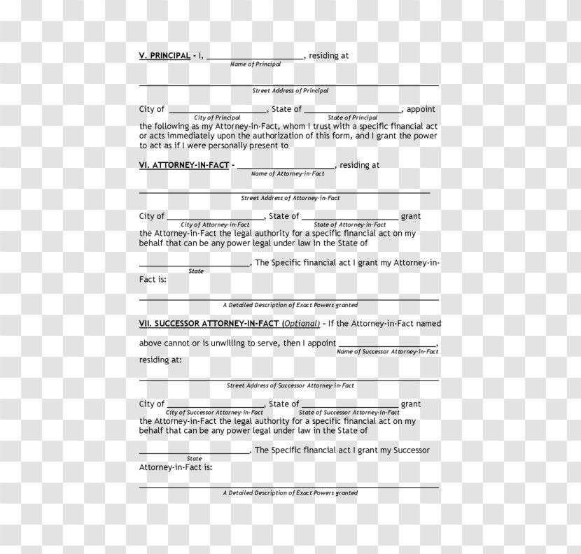 Power Of Attorney Florida Form Revocation Template - Knowledge Transparent PNG