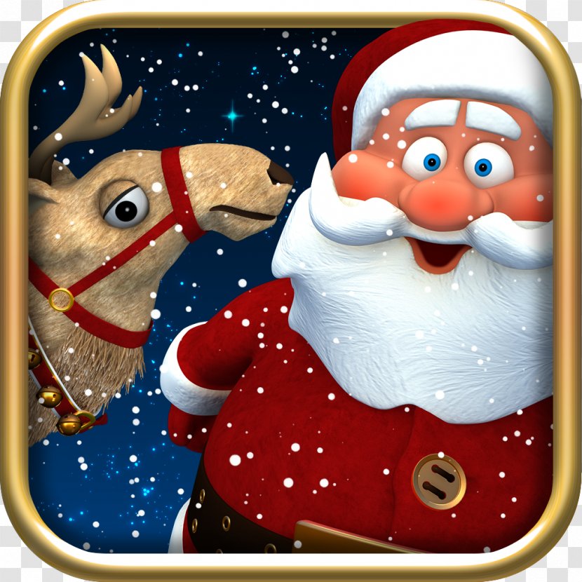 Santa Claus Christmas Ornament Reindeer Maze Game Icon - Cartoon Wink Transparent PNG