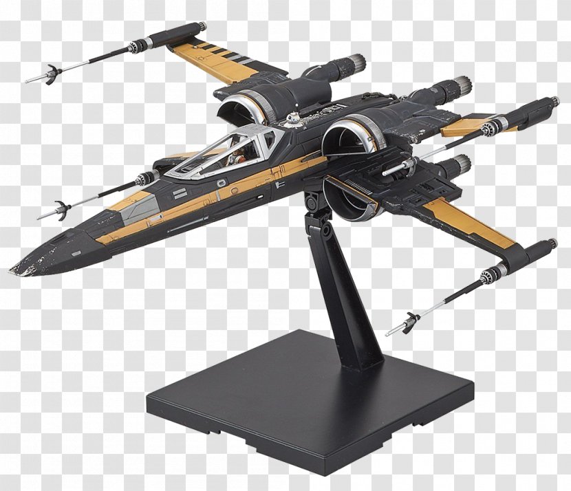 Poe Dameron X-wing Starfighter Star Wars Plastic Model Jedi - Xwing Transparent PNG