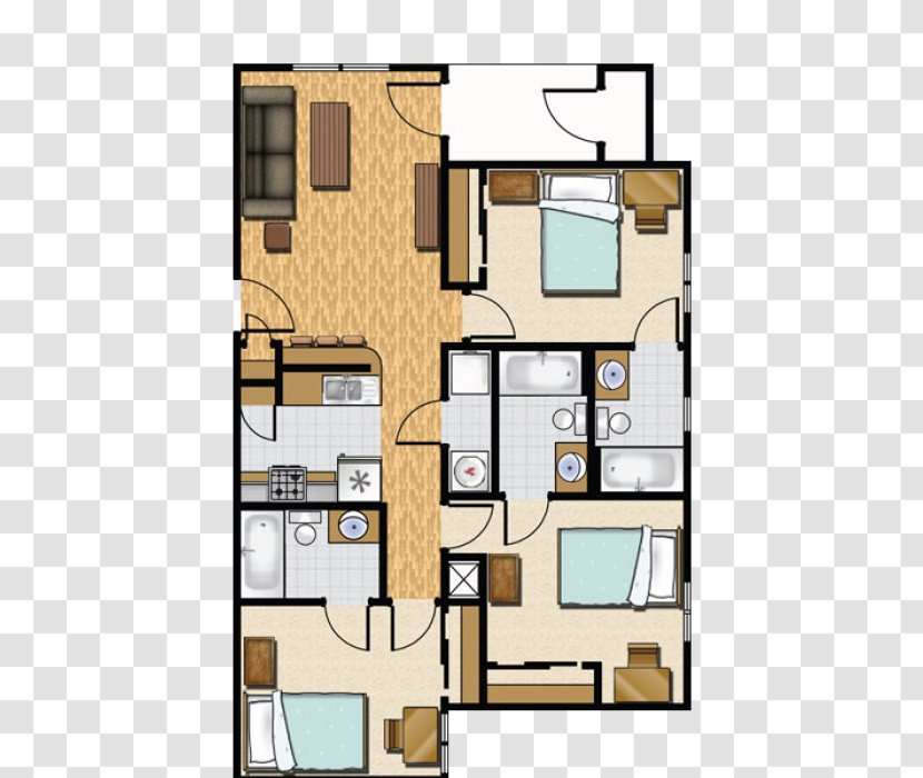 Floor Plan Apartment House CastleRock At San Marcos - Area Transparent PNG