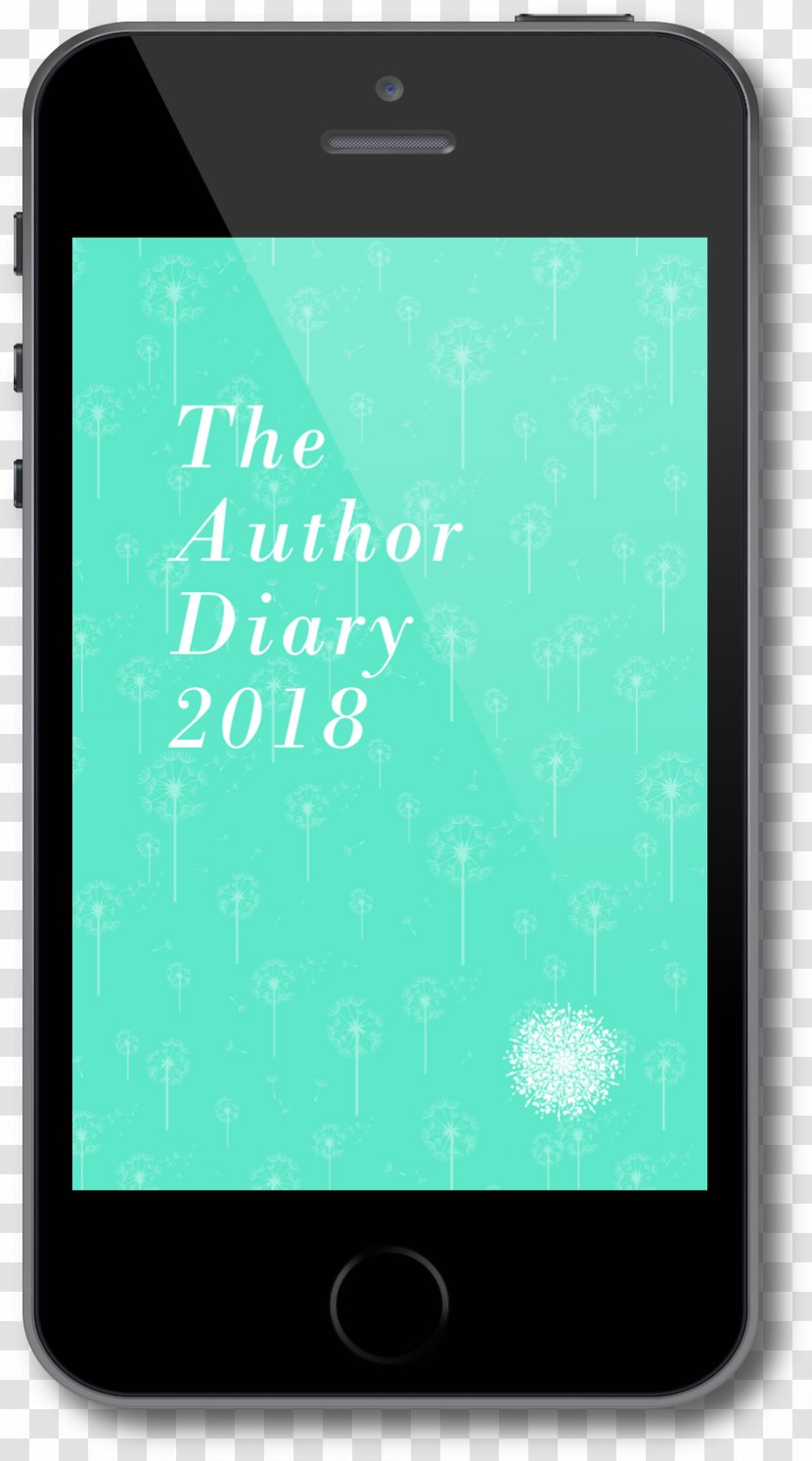 The Author Diary 2018 Feature Phone Book Mobile Phones - Turquoise Transparent PNG